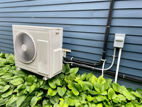 Mini-split system outside a Tampa home